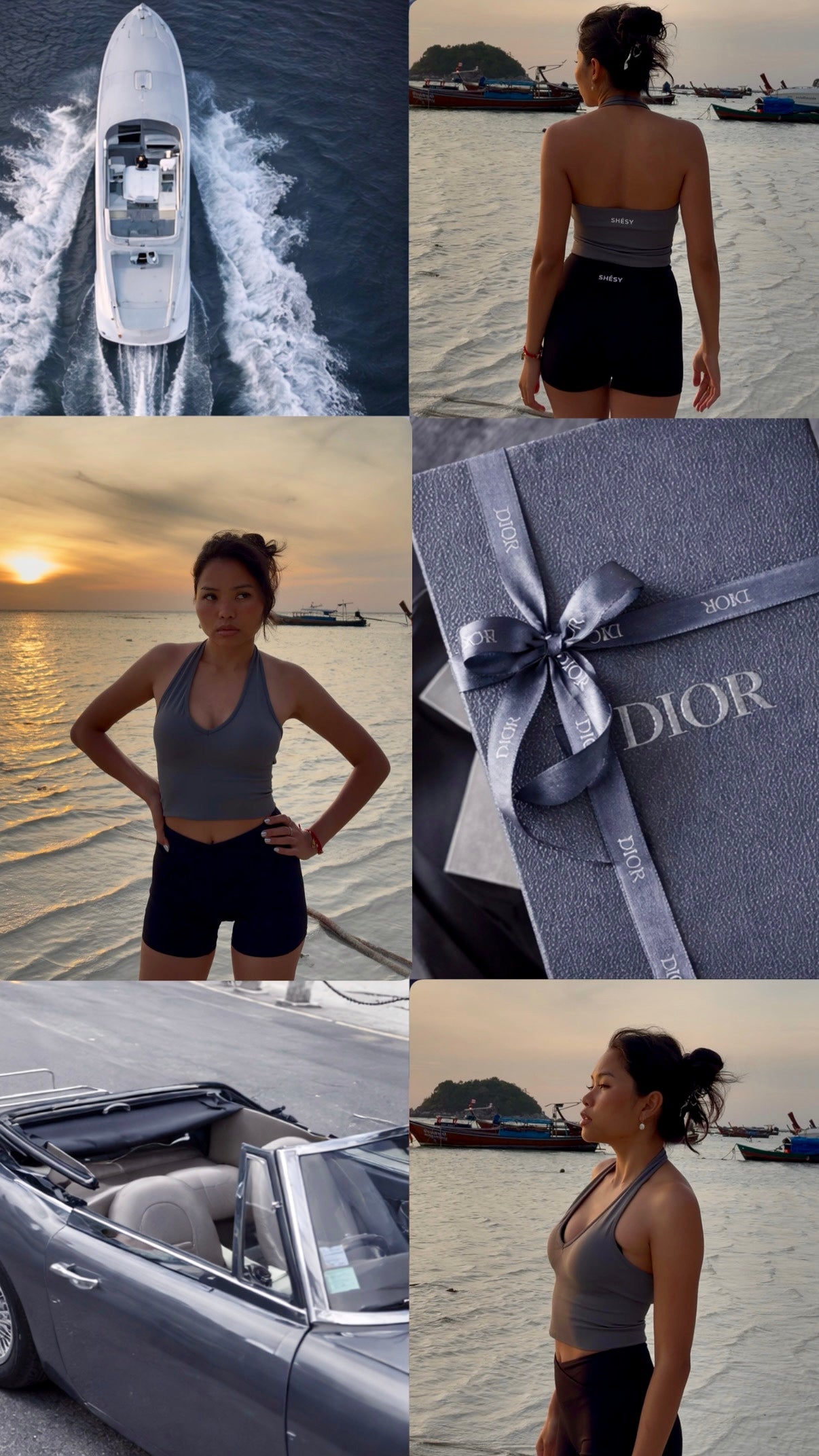 Glow Backless Halter Bra (Blue Grey)