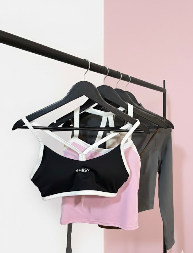 Pink Cross Back and High Waist Set